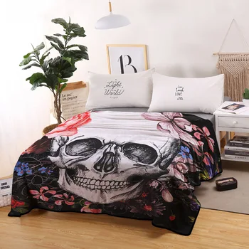 

Soft Warm Coral Fleece Blanket Winter Sheet Bedspread Sofa Plaid Throw blanket skull winter blanket sofa tiger throws bedspreads