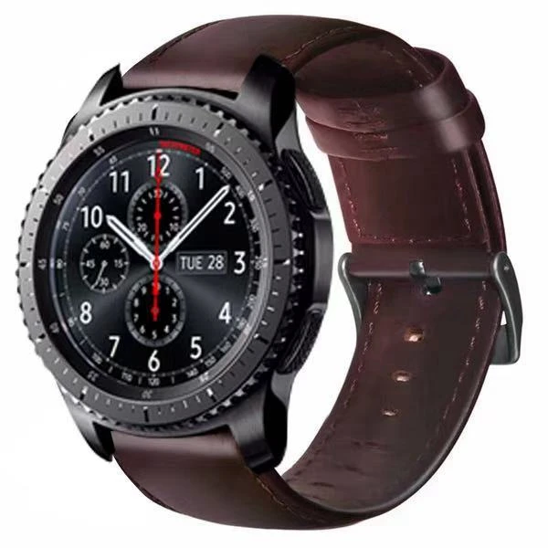 Общий Для samsung S3 Classic gear sport S2 Band galaxy watch active 40 мм 44 мм huami amazfit gtr ремешок Bip huawei GT 2 42 46 мм - Цвет ремешка: red brown
