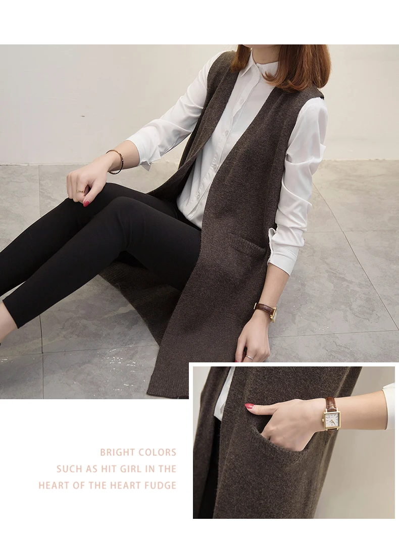 OHCLOTHING новая Корейская версия Свободный вязаный жилет кардиган, томная лошадиная куртка-свитер