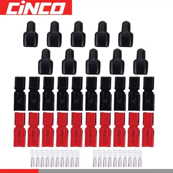 

45 / 30 A Power Solar Panel Connector 10Pairs 30A PP30 PP45 Plug Red Black PP30 with 10PCS FR PVC Cover Flame Retardant Sleeve