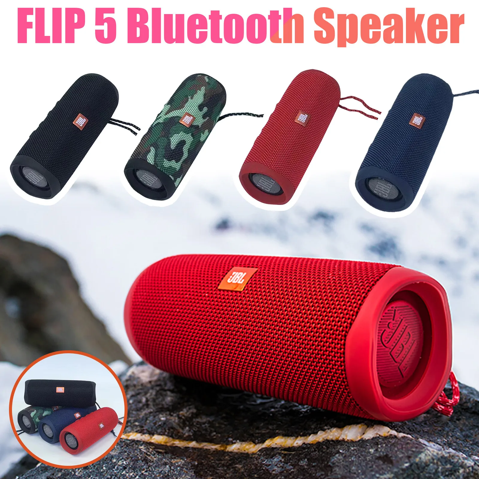 Динамик s JBL FLIP 5 портативный сабвуфер Bluetooth динамика музыкальный громкий динамик