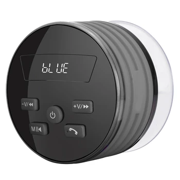 

IPX7 Waterproof Wireless Speaker Stereo Subwoofer with FM Radio LED Light Built-In Mic Portable Shower Superior Sound