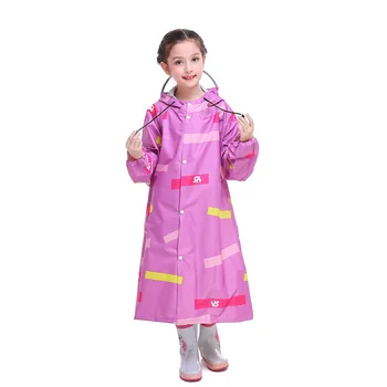 

Waterproof Children Long Rain Poncho Hooded Backpack Pink Girl Bicycle Rain Poncho Lightweight Outdoor Children Raincoat MM60YY
