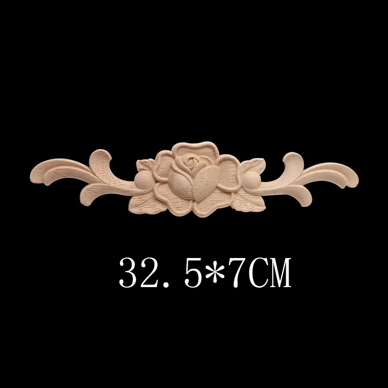 Европейская наклейка на дверь сердце цветок пятно опт и розница деревянная мебель резьба по дереву декоративные аксессуары деревянная Декаль резные - Цвет: C48-4