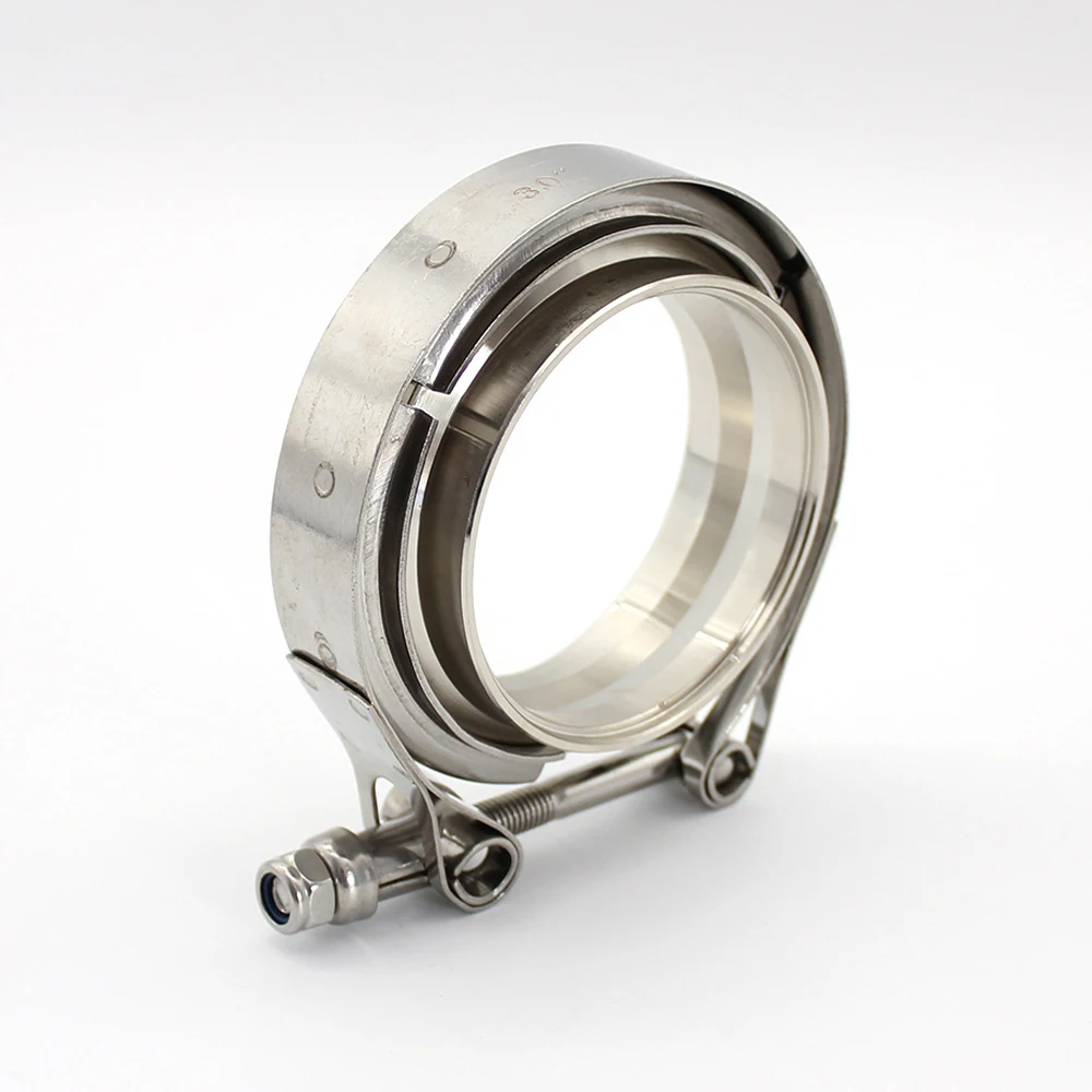 

3.0inch-76mm Silver Flange & Clamp Kit Adapter Band For Turbo Exhaust Downpipes