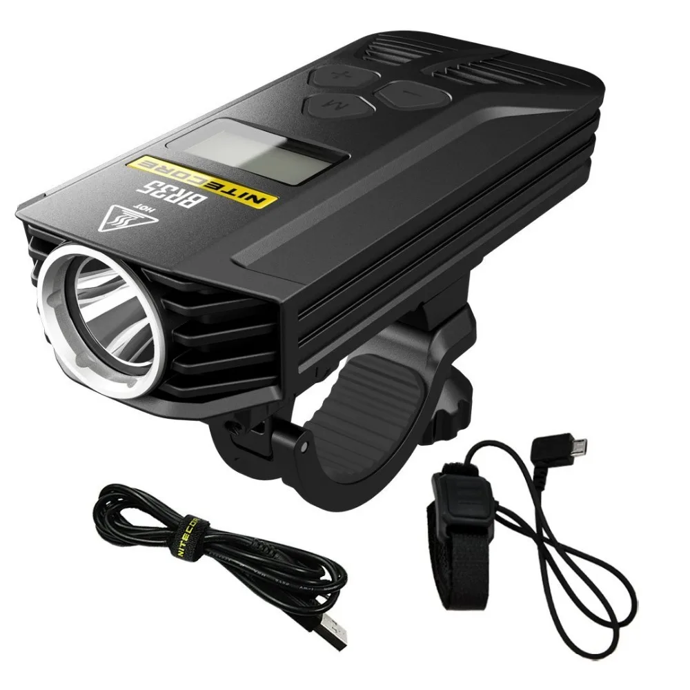 NITECORE BR35 велосипедный светильник с двойным лучом OLED перезаряжаемый передний 2 * XM L2