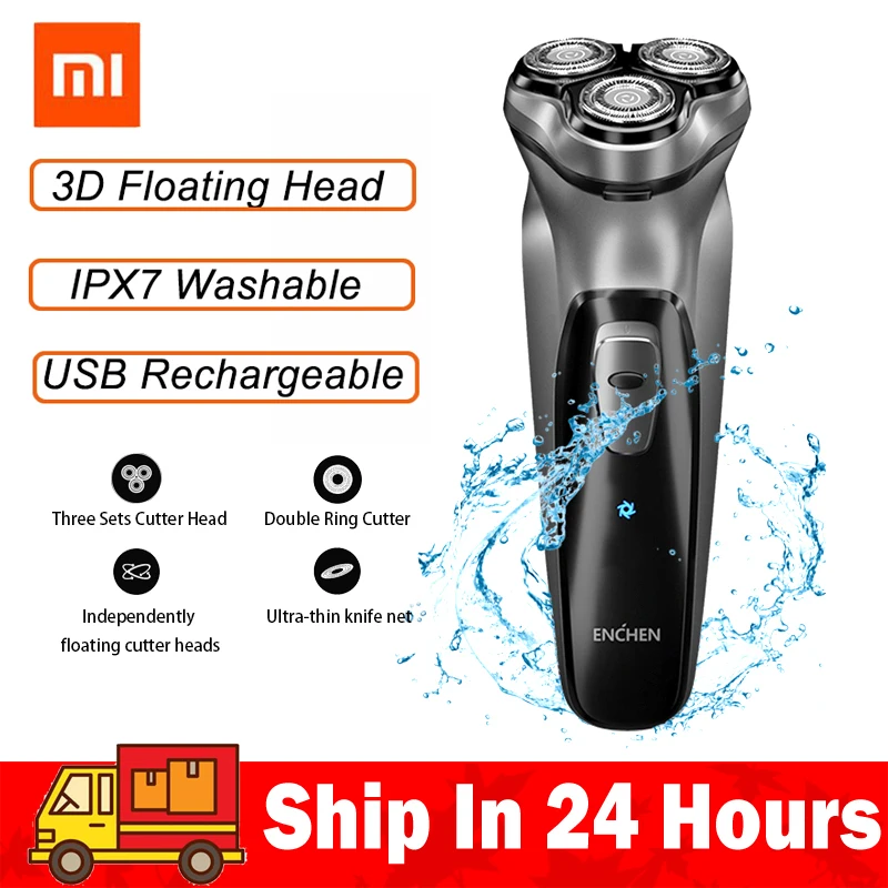 

Xiaomi Electric face Shaver Enchen BlackStone 3D Electric Machine Men Razor Beard Washable USB Type-C Rechargeable for gifts