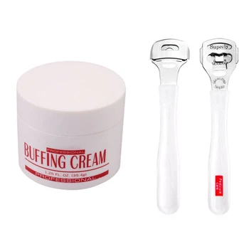 

1 Set Manicure Nail Planer Foot File Corn Cutter Tool & 1 Pcs Care Buff Cream Manicure Nail Art