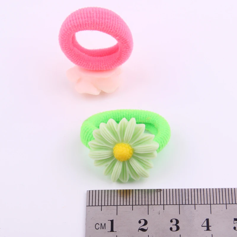 20 шт Хлопковые резинки для волос с цветочком 2 5 см|hair band|girls hairgirls hair accessories |