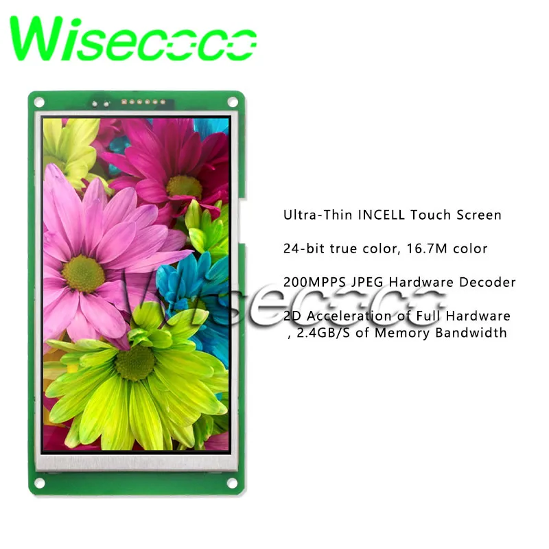 Wisecoco 5 дюймовый последовательный порт Женский умный ЖК модуль + сенсорная панель
