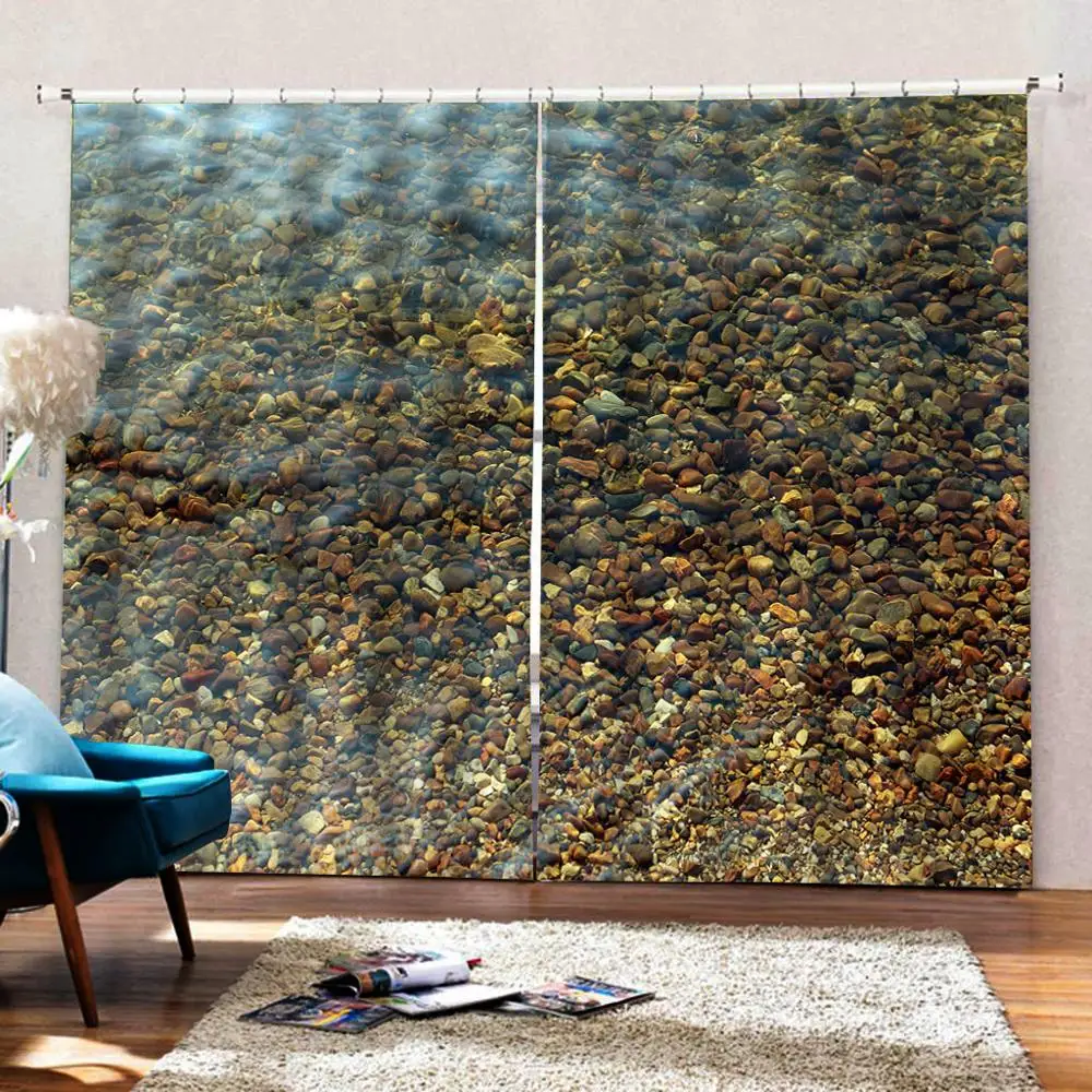 Cobblestone Shower Curtains Custom Design Creative Blackout Curtain Living room bedroom | Дом и сад