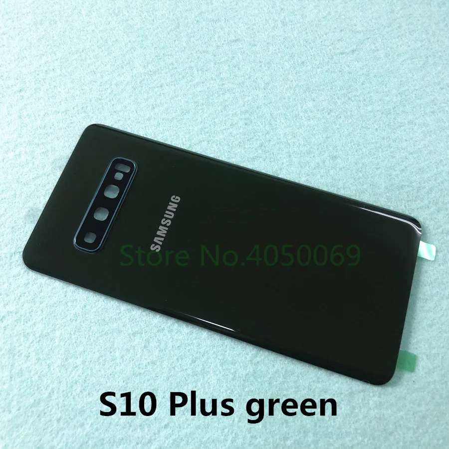 S10 Plus green Чехол для SAMSUNG Galaxy S10 Plus S10+ G9750 S10 G9730 S10e G970 со стеклянной задней батареей, чехол для ремонта задней двери - Цвет: S10 Plus green