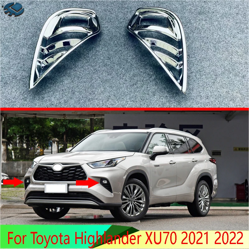 

Накладки на передние противотуманные фасветильник для Toyota Highlander XU70 2021 2022