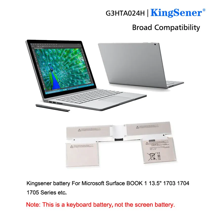 Kingsener-bateria de alta qualidade para microsoft surface