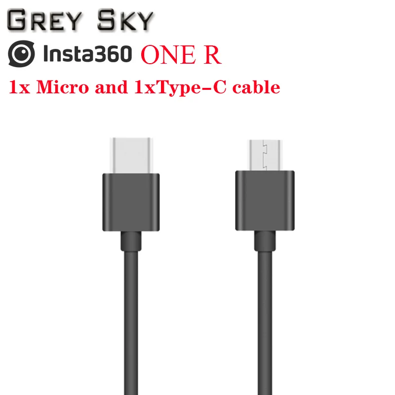 Кабель адаптер (Micro или Type C) для Insta360 ONE R Android|Аксессуары видеокамер 360°| |