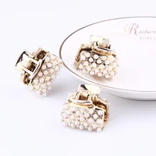 Новинка, 3 см, когти для волос, шпильки с жемчугом, трендовые заколки для волос, стразы, краб, заколки для волос, заколки для женщин и девушек, аксессуары для волос, ACC09