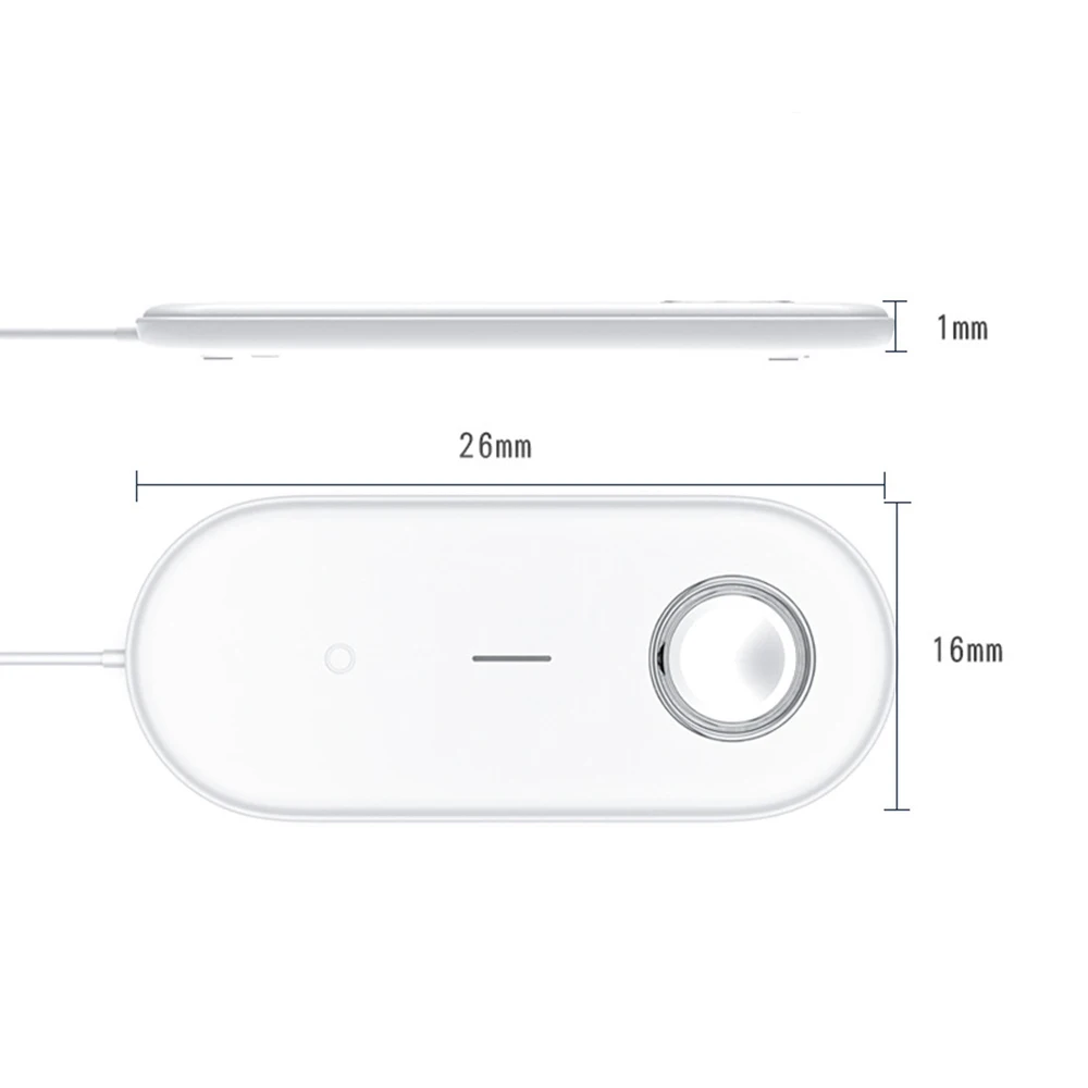 Портативное зарядное устройство для iphone 8 Plus X XR 2 в 1 Беспроводное зарядное устройство s для Apple Watch 4 3 2 без usb-зарядного устройства зарядная станция