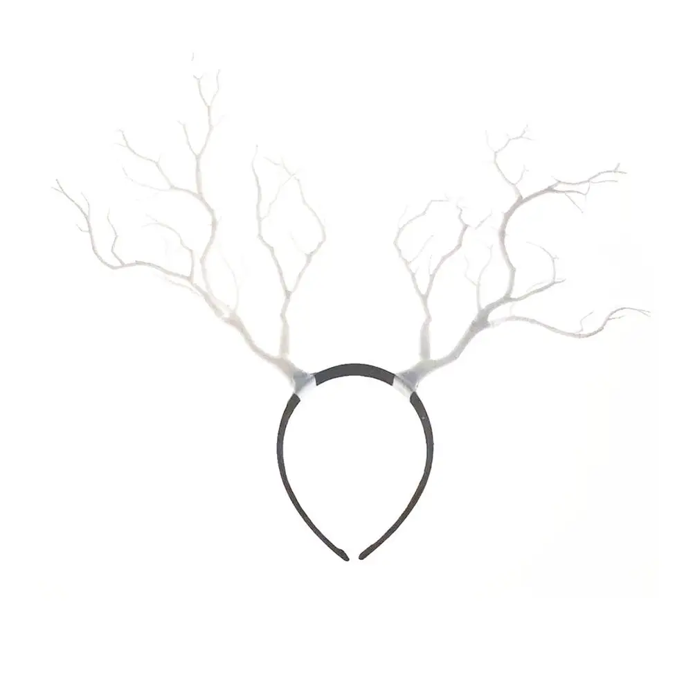 New Deer Horn Headdress Vintage Tree Branches Antlers Fantasy Costume Fairy Fascinator Headpiece Festival Hair Accessory - Цвет: A
