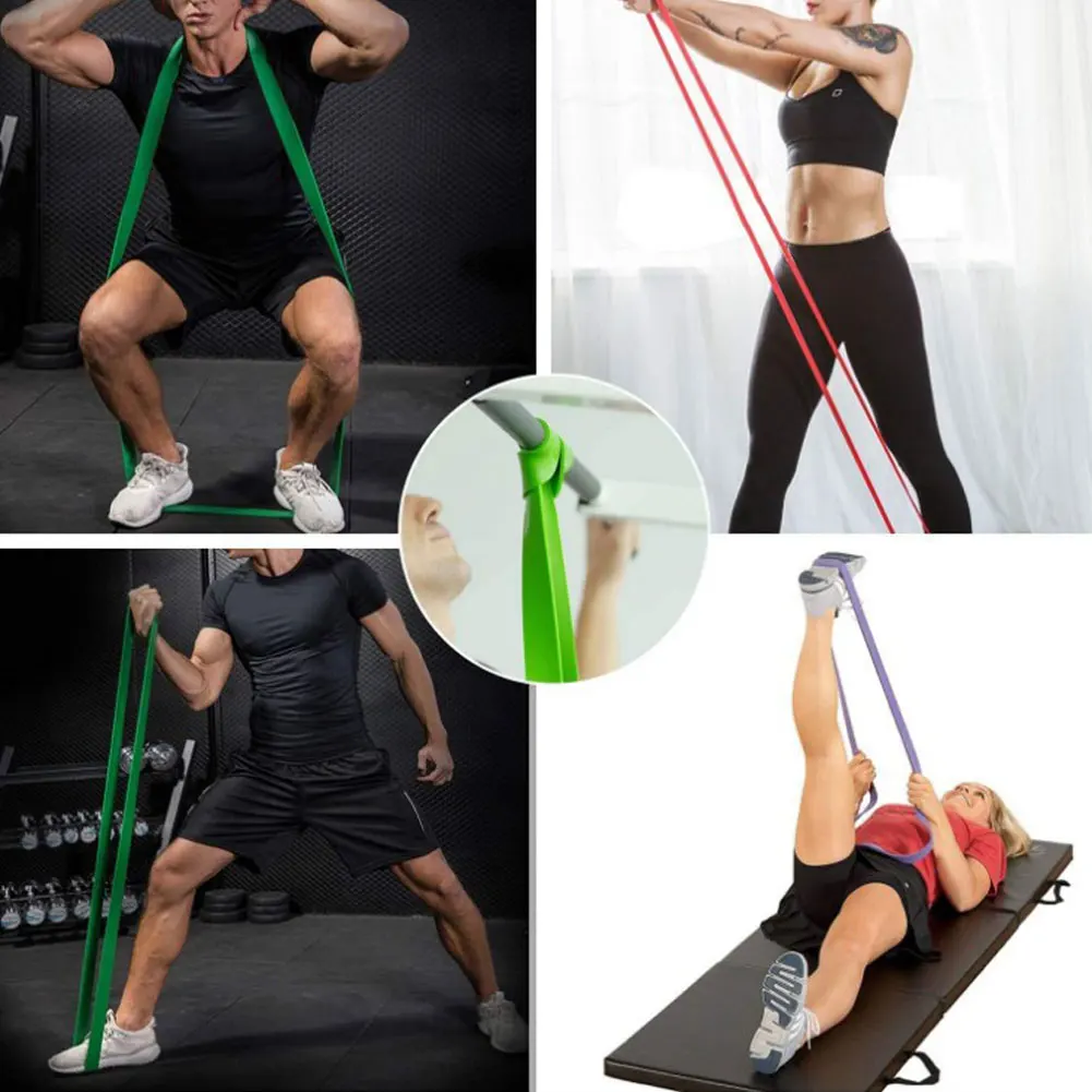 Fitness Rubber Bands Resistance Band Unisex 208Cm Yoga Elastic Bands Loop Expander for Exercise Sports Equipment Unisex