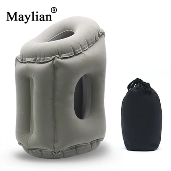

Travel pillow Inflatable air soft cushion trip portable innovative products body back support Foldable blow neck pillow p162