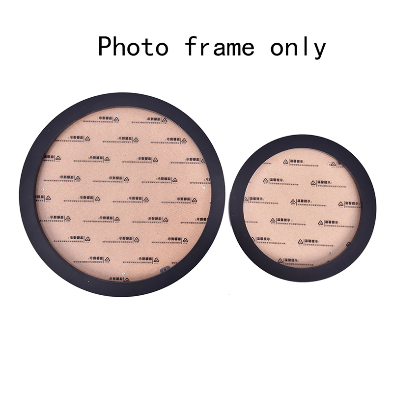Cadre photo rond en bois massif avec fenêtre en plexiglas - Cadre photo