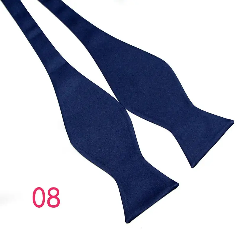 Navy Blue Высоко качественные носки черный, красный сплошной связанный корсет галстук-бабочка, роскошный Для Мужчин's шёлковый жаккардовый тканый бабочка для классический Свадебная вечеринка подарок - Цвет: Navy Blue