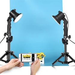 Table Top 12W Light Kit LED Lamp Studio Continuous Bulb With Light Stand Tripod For Photography Photo Studio Shooting