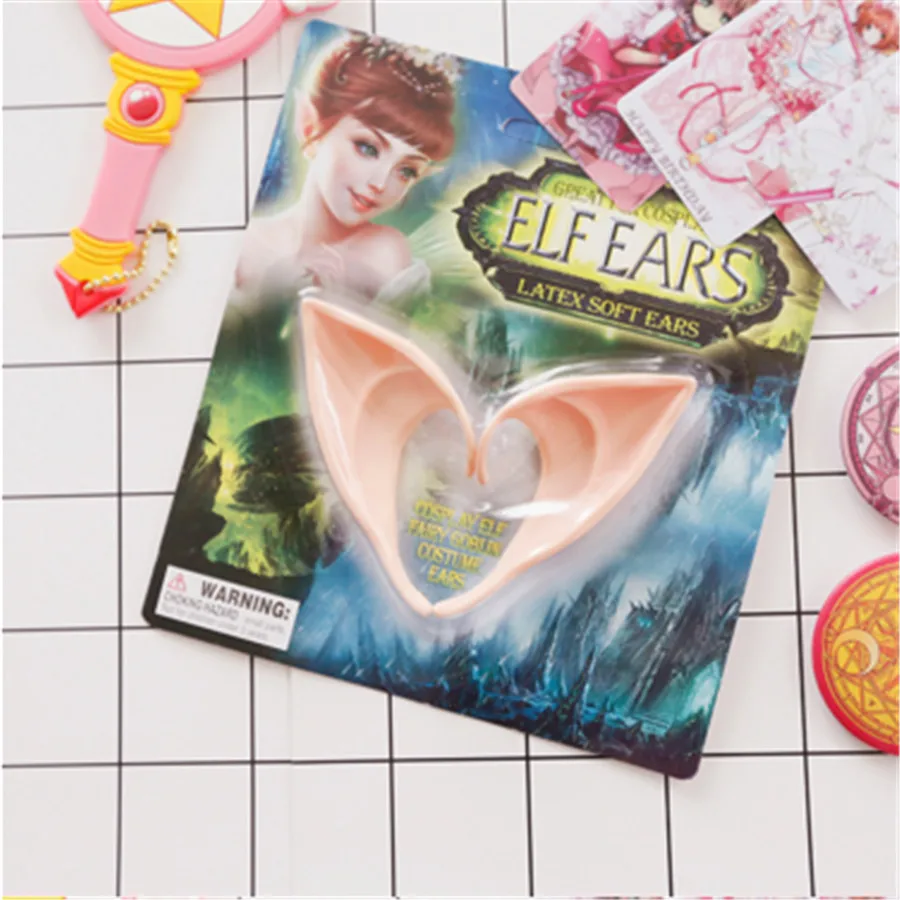 Elf Ears Таинственные уши ангела эльфа карнавальные аксессуары для косплея LARP вечерние латексные мягкие остроконечные протезирование наконечники накладные уши - Цвет: Elf Ears