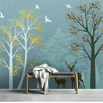 

custom living room photo wallpaper mural European forest landscape 3d picture sofa TV backdrop non-woven wallpaper for wall 3d