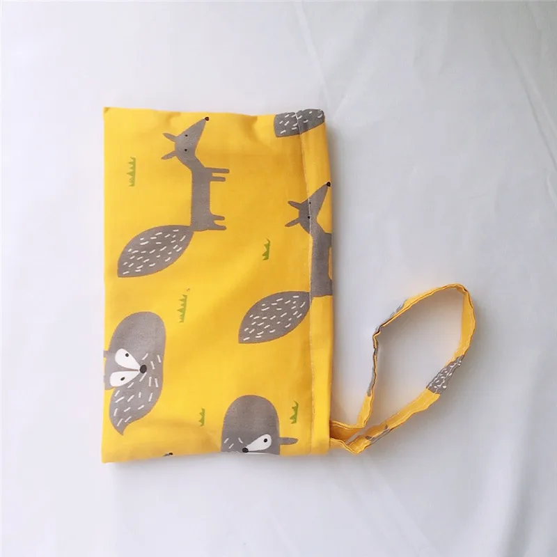 yellow fox Повседневный Кошелек для монет с рисунком животных, Цветочный Холщовый держатель для карт, женские кошельки на молнии, сумка для мобильного телефона, сумка для хранения, сумки 21*12 см - Цвет: yellow fox