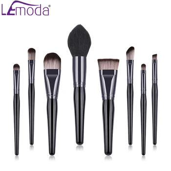 

Lemoda Flame Eyeshadow Makeup Brushes Set Foundation Gourd Black Coffee Powder Concealer Cosmetic Eyebrow Beauty Tools