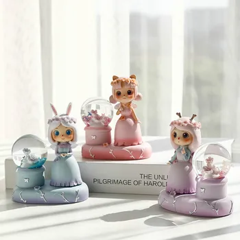 

Authentic Cartoon Night Light Transparent Crystal Ball Decoration Dreamy Girl Birthday Gift constellation lamp lava lamp