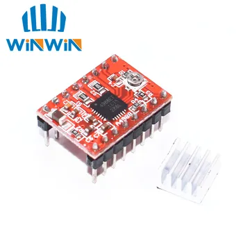 

A71 Red 20set/lot Reprap Stepper Driver 20PCS A4988 Stepper Motor Driver Module +20PCS Heatsink Free Shipping Dropshipping
