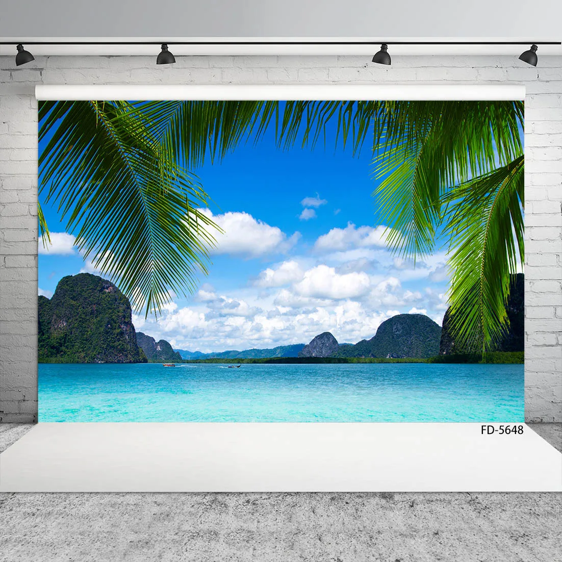 Sea Hills Leaves Photography Backdrops Vinyl Cloth Fond Backgrounds Photo Studio for Portrait Children Baby Scenic Photocall | Электроника