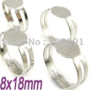 

Antique Bronze 1000PCS 8mm base 18mm ring ring base blank&ring care silver plated Jewelry Findings Accessories Components