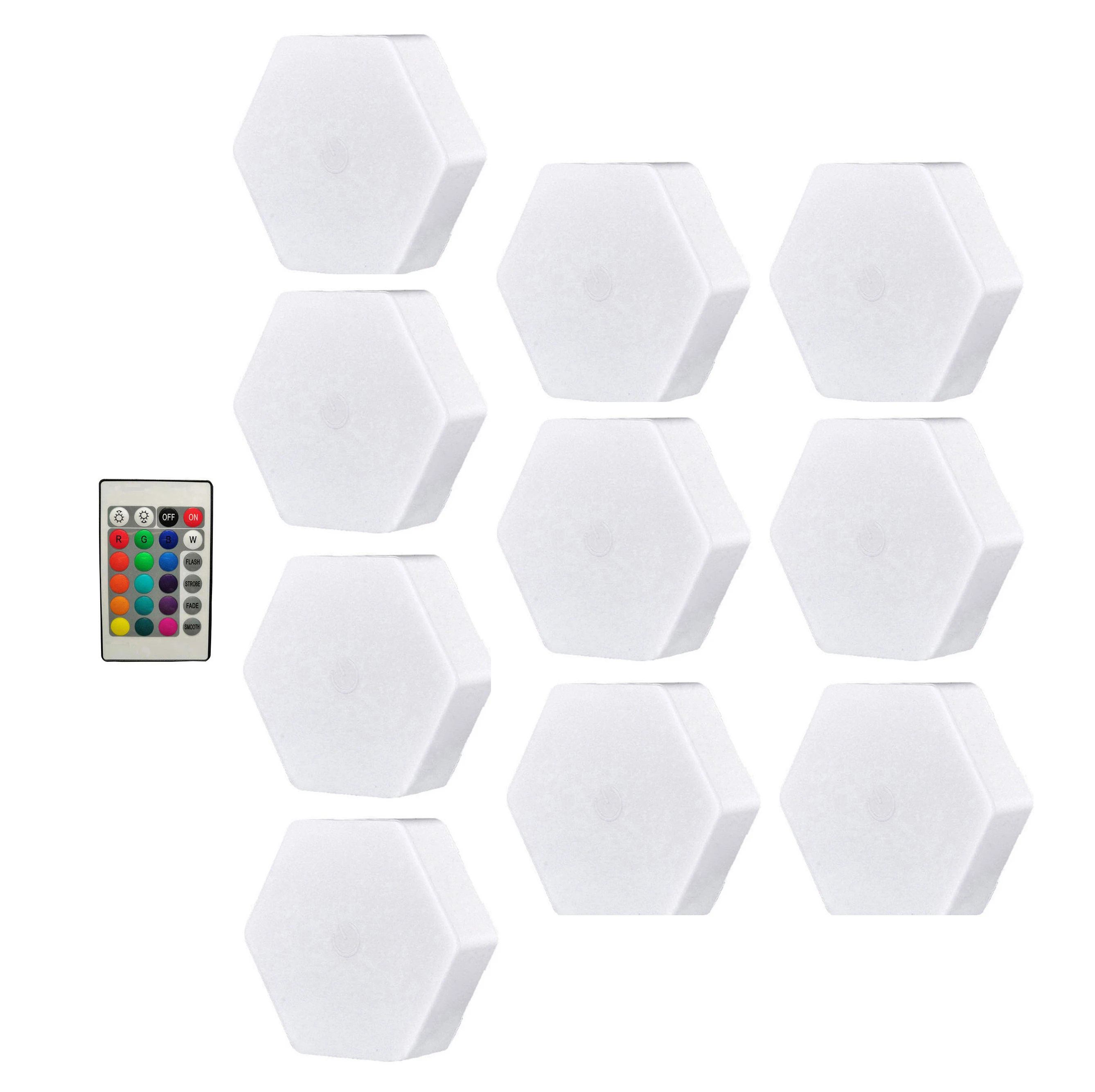 wall sconces for living room RGB LED Quantum Lamp Hexagon Light Touch Sensor RGBW LED Wall Lamp LED Honeycomb Light Colorful Modular Night Light For Bedroom plug in wall lights Wall Lamps