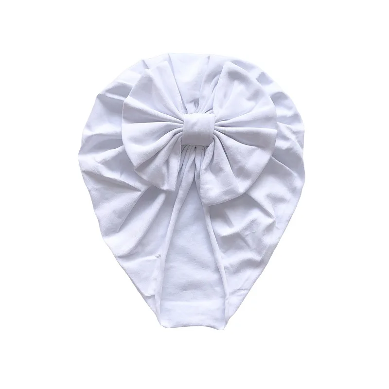 bows white Милая Детская вязаная шапочка, шапка для новорожденной девочки, шапка для детей с бантиками, шапочка для маленьких девочек, реквизит для фотосессии, аксессуары для волос - Цвет: bows white