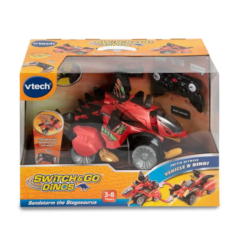 Красный Vtech Switch& Go Dinos Sandstorm The Stegosaurus с пультом дистанционного управления красный - Цвет: Красный