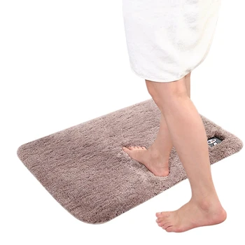 

Bathroom Non-slip Mats Large Fluffy plush carpet Zero-Formaldehyde Super Absorbent Floor Rug Entrance Door Mat Rubber Backing