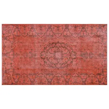 

Handmade Orange Vintage Overdyed Turkish Area Rug 153x264 Cm-5'0''X8'8''