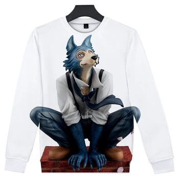 

BEASTARS Round collar Sweatshirts cool popular loose sweatshirt Leisure 3D Print Novelty Top Luxury Harajuku