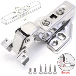 Versatile Metal Aluminum Glass Door Hinge (Silver Insert Embed)