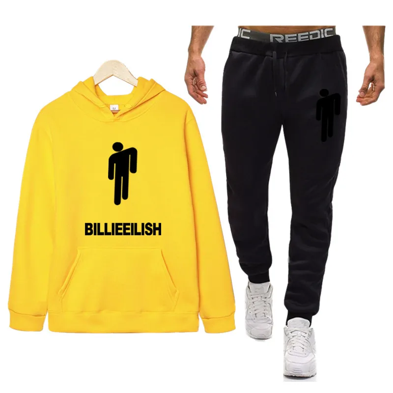 Billie Eilish, спортивная одежда для бега, толстовка+ штаны, спортивный костюм для бега, спортивный костюм для фитнеса, компрессионный спортивный костюм, одежда для бега, бега