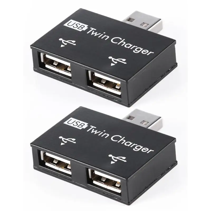 2 шт. 1 порта USB2.0 штекерное зарядное устройство DC 5 в адаптер питания двойной s USB
