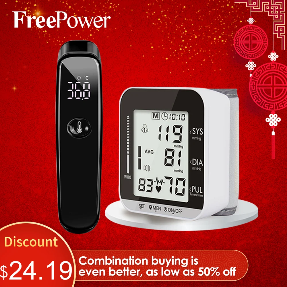 

New Home Health Care Automatic Digital Lcd Upper Arm Blood Pressure Monitor Family baby Medical Ear Infrared Thermometer