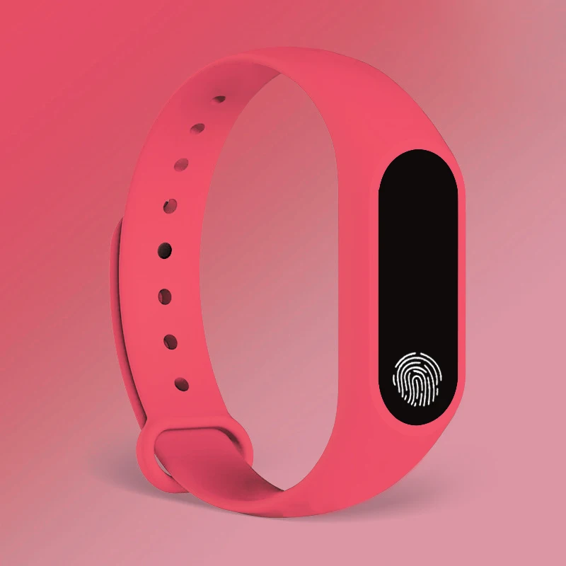 Sport Bracelet Smart Watch Kids Watches Children For Girls Boys Child Wristband Smart Band Fitness Tracker Smartwatch Smartband - Цвет: M2PINK