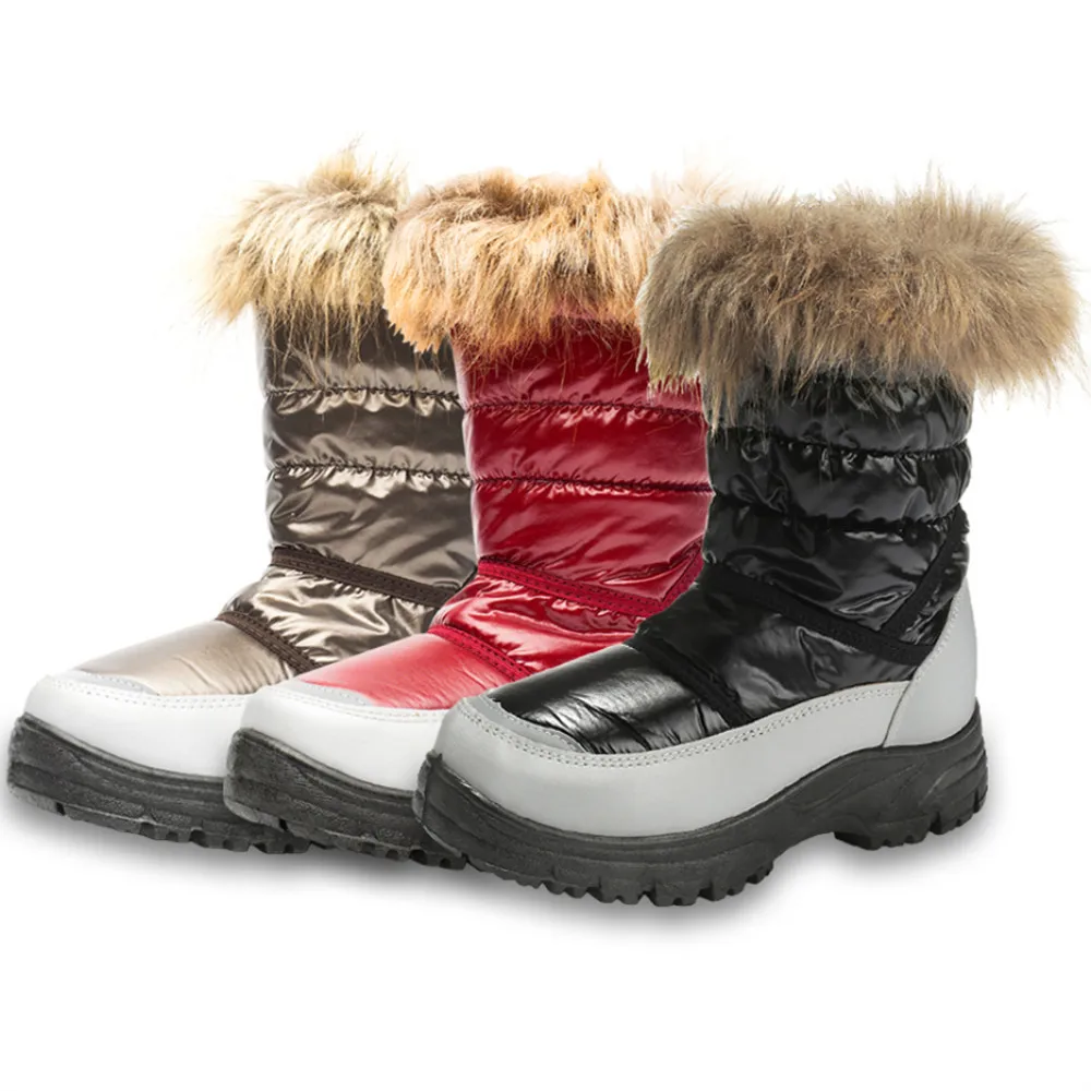 

2019 Autumn And Winter Snow Boots Female Padded Winter Style plus Cotton Warm Comfortable Anti-slip Customizable