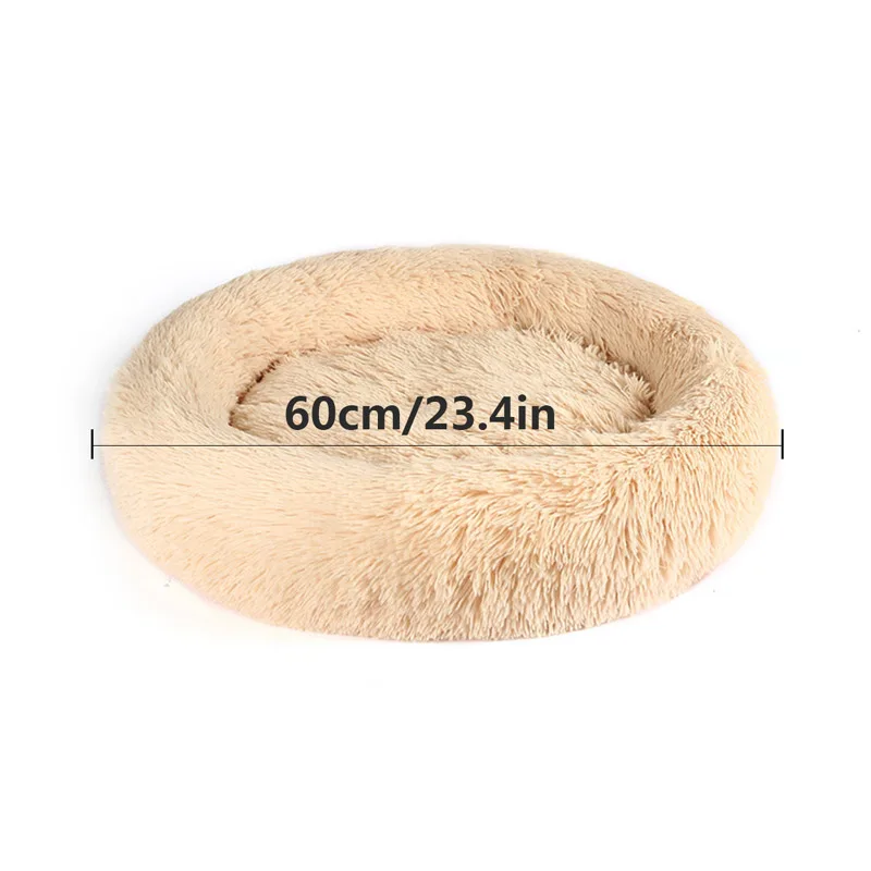 Круглая кошачья подстилка питомник собака кровать Удобная пончик Cuddler круглая кровать для собаки ультра мягкая моющаяся собака и Лежанка для котиков кровать утолщенная