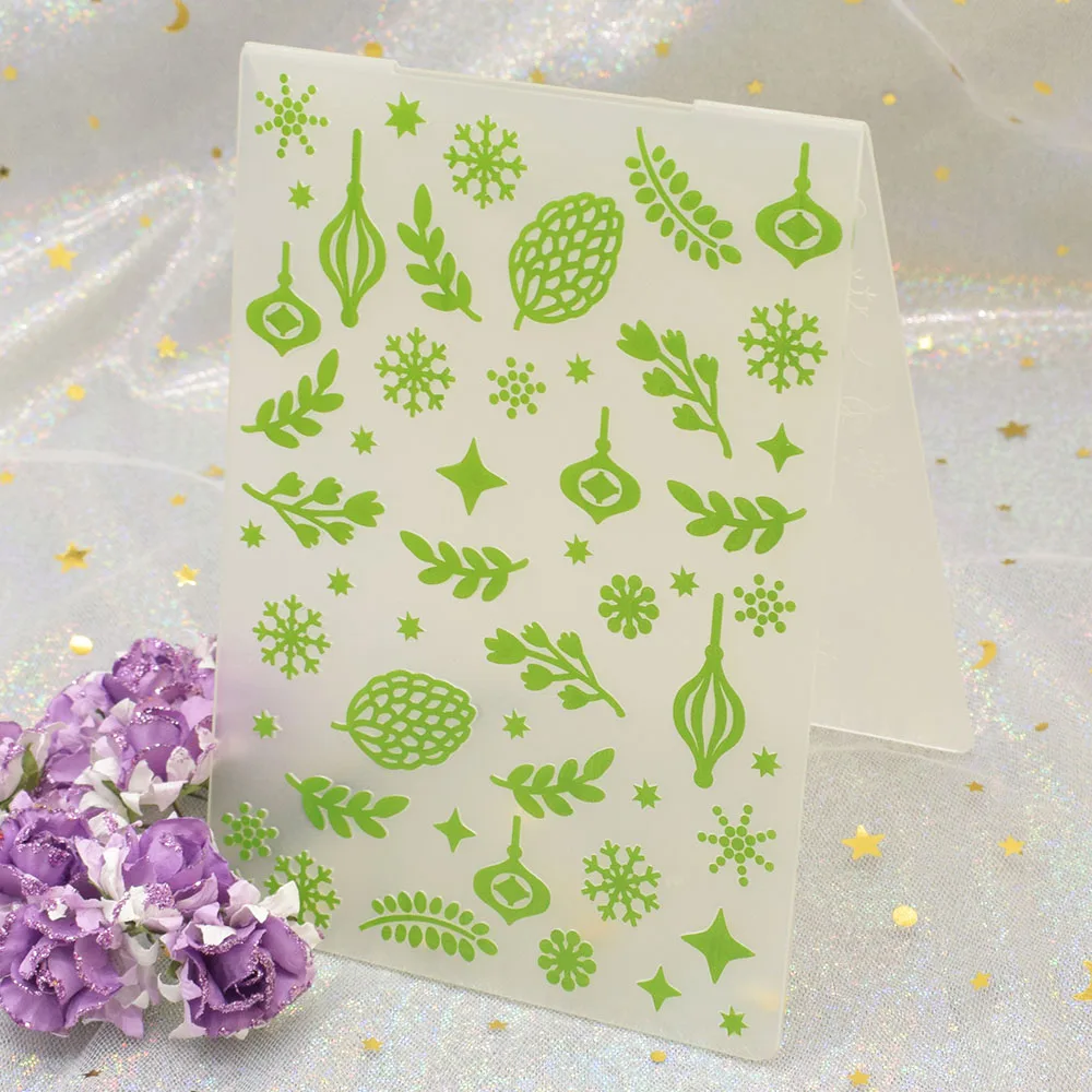 

Echinacea Olive Branch Leaves Pattern Paper Plastic Embossing Folders for DIY Scrapbooking Card Making Embossing Craft Template
