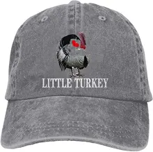 

Little Turkey Thanksgiving Sports Denim Cap Adjustable Unisex Plain Baseball Cowboy Snapback Hat